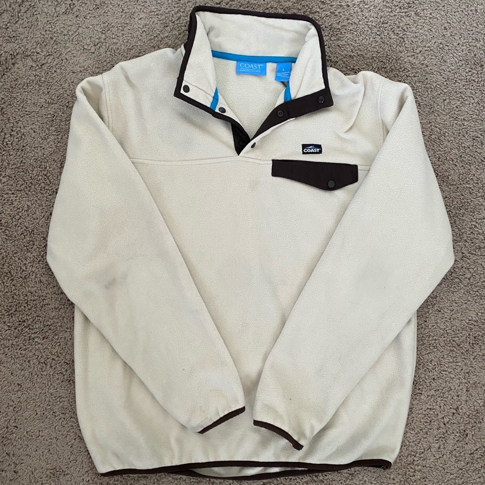 Coast Tan 1/4 Snap Fleece Pullover Men’s Large